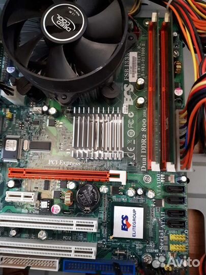 Проц. Е6600- 2 ядра по 3.0 гГц+мат.пл.+2гб DDR2+ c