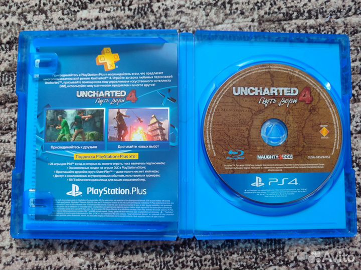Uncharted 4 диск на ps4