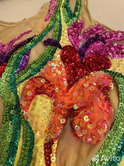 Купальник для синхронного плавания соло шикарный