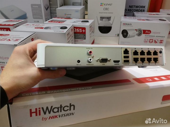 HiWatch видеонаблюдение DS-N208P(C) 8канальный PoE