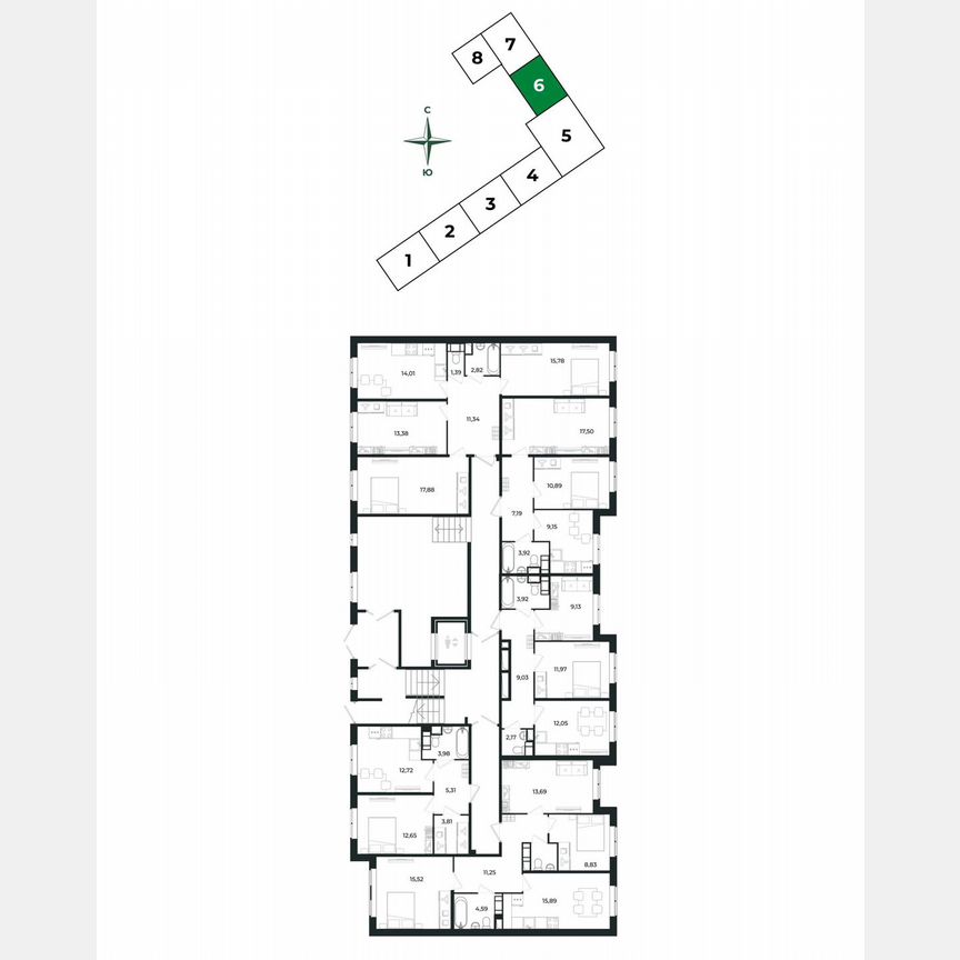 3-к. квартира, 76,1 м², 1/8 эт.