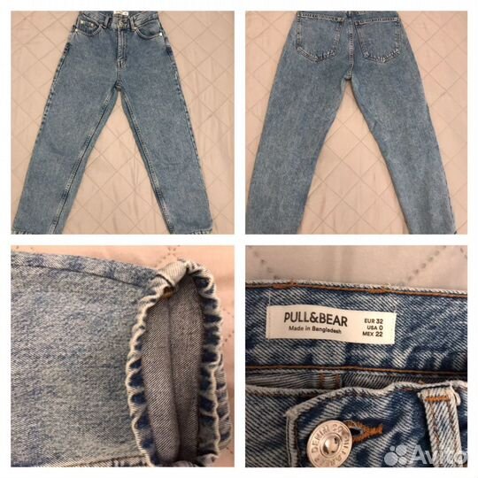 Джинсы pull and bear mom размер 32