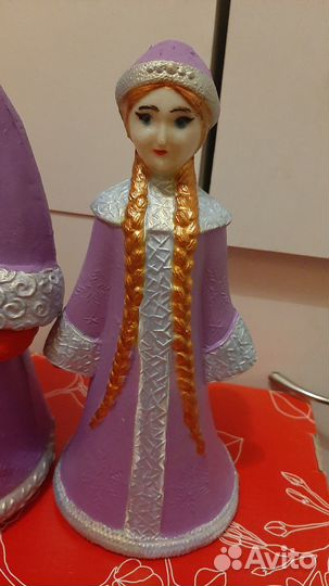 Дед Мороз и снегурочка СССР пластик