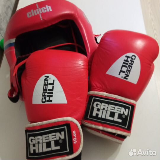 Шлем детский и перчатки 10оц