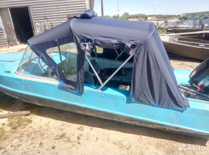 Ходовой тент на лодку Обь М
