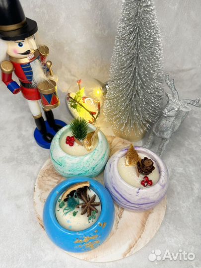 Новогодние свечи подарки ручной работы