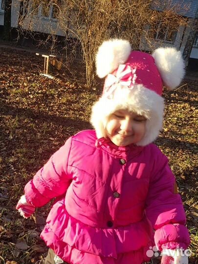 Комплект шапка, шарф 2-3 года