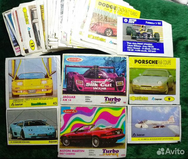 Вкладыши от жвачек 90-х годов, наклейки, тату