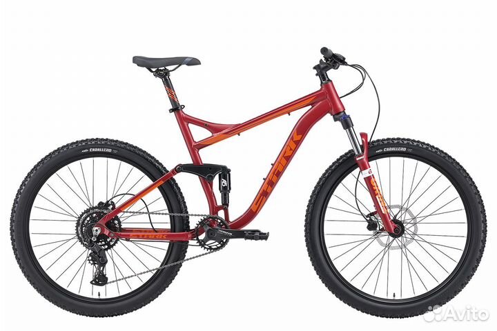 Велосипед Stark Tactic FS 27.4 красный/оранж 18