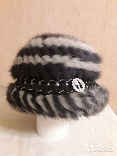 Шапка зимняя норковая женская