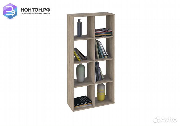 Стеллаж кубический Polini home Smart 8 секций дуб