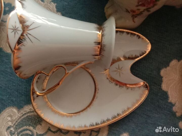 Коллекционная английская чашка на подносе