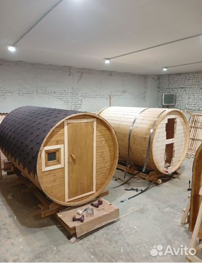 Мобильная баня бочка в рассрочку