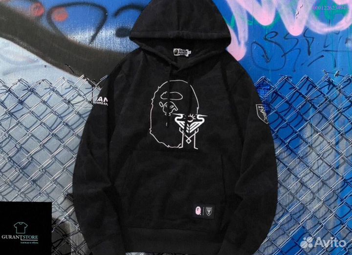 Худи Bape x Inter Miami: стиль унисекс в оверсайз