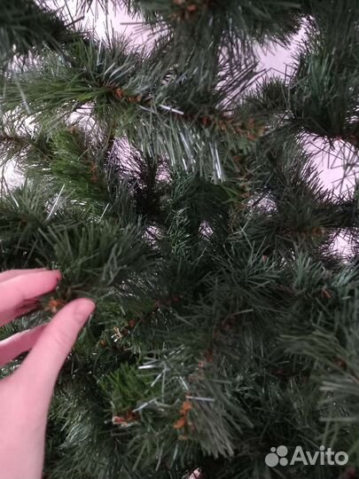 Елка искусственная 220 см (дед мороз в подарок)