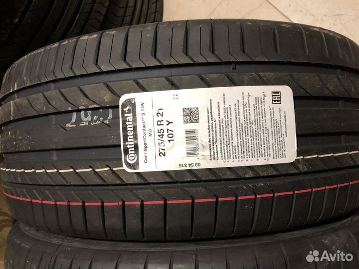 Continental ContiSportContact 5 ContiSeal 275/45 R21 и 315/40 R21 107Y
