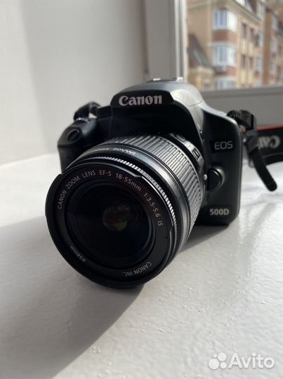 Зеркальный фотоаппарат Canon 500d + 18-55 kit + 8G