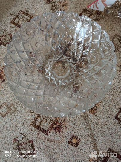 Ваза для фруктов хрусталь, диаметр 24см.высота 8см