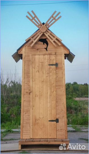Дачный туалет деревянный с установкой жяу 229