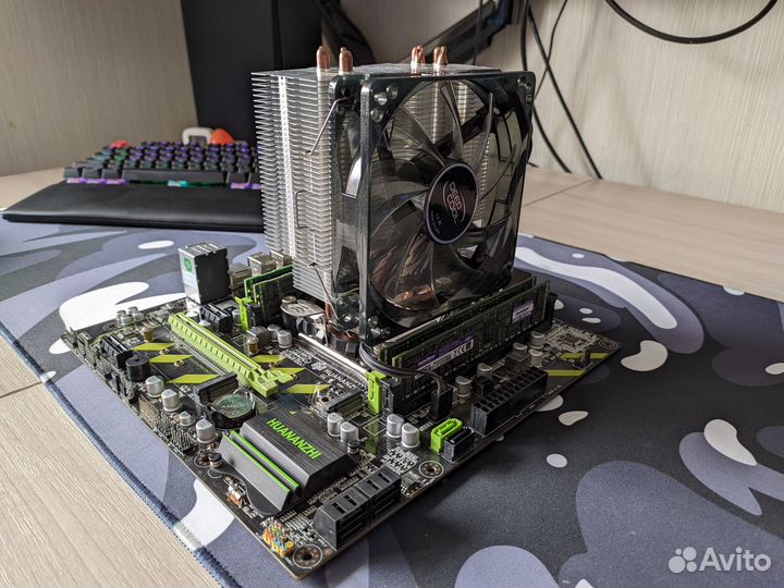 Комплект LGA2011/e5 1650/rx580 8gb/4х4гб ddr3/gamm