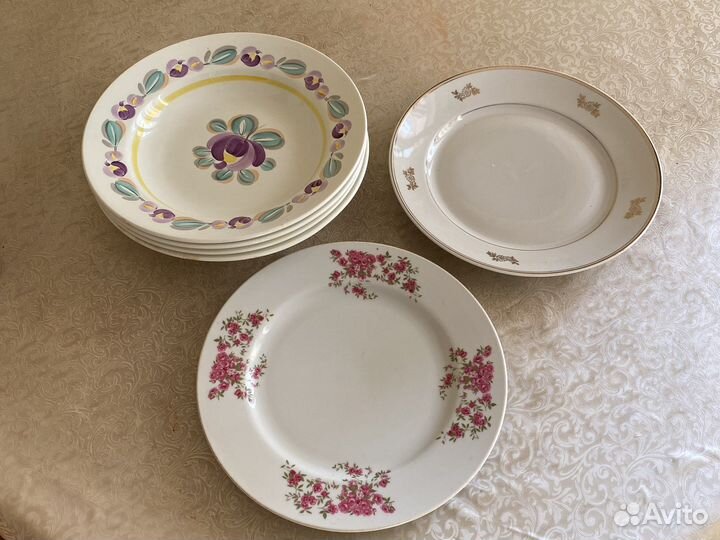 Винтаж фарфор тарелка плоская СССР пфз 1958-1967