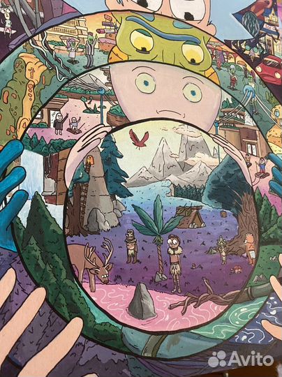 Картина рик и морти 30*40 (акрил)