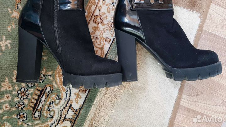 Зимние женские сапоги 38 бу замша