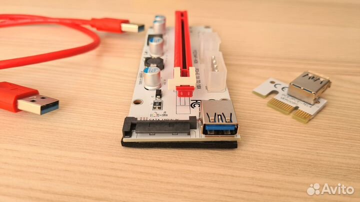 Новый Райзер VER 008s 3в1, Кабель USB 60 см