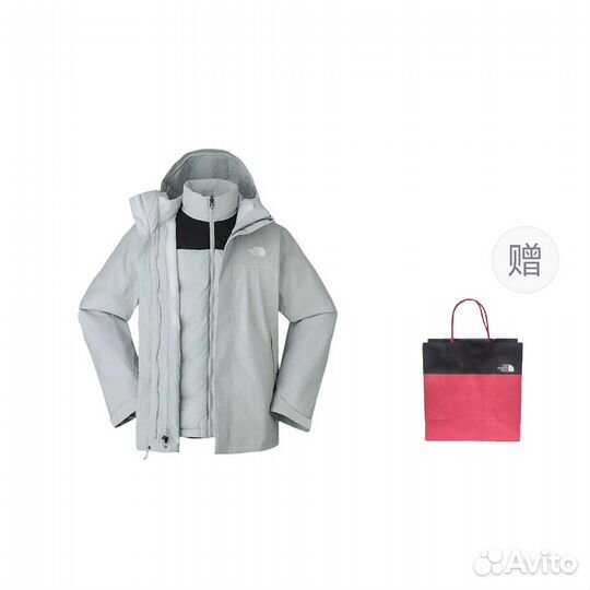 THE north face City Outdoor Collection Windbreaker Jackets Men Stardust Grey+Shopping Bag (S)(90)