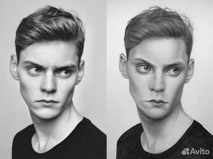 Портрет карандашом по фото на заказ