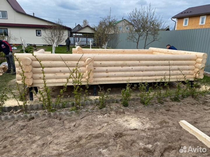 Сруб для бани оцилиндрованный