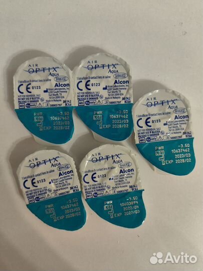 Линзы контактные Air Optix Aqua -3.5