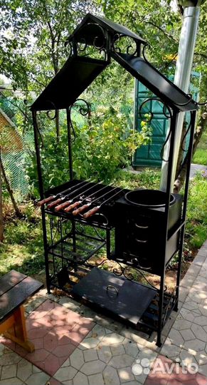Мангал с печью
