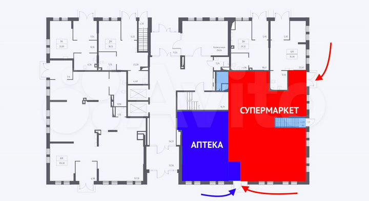 Два входа Супер локация Сдача до 31 окт. 2023г
