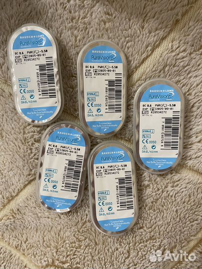 Контактные линзы PureVision 2 на месяц -5,5 -5,25