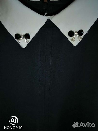 Школьное платье синее