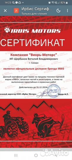 Снегоход Ирбис Сф 200L NEW 2024 Новые