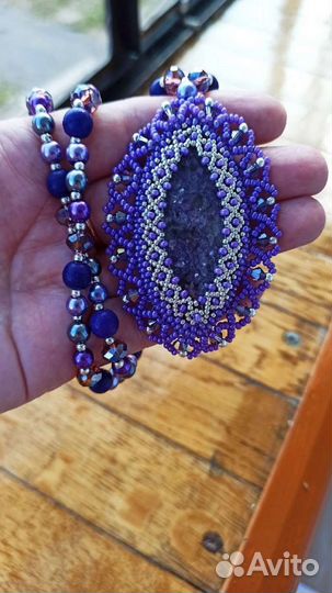 Подвеска с лепидолитом