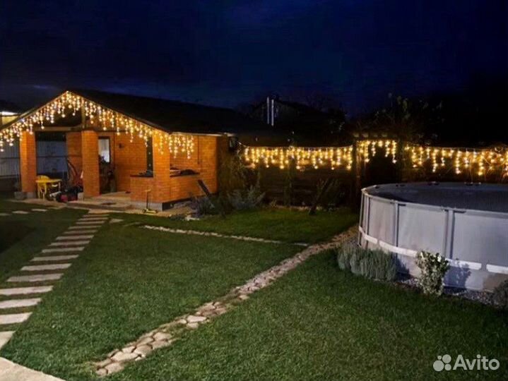 Гирлянда уличная бахрома