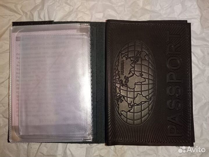 Кожаная обложка на автодокументы и паспорт