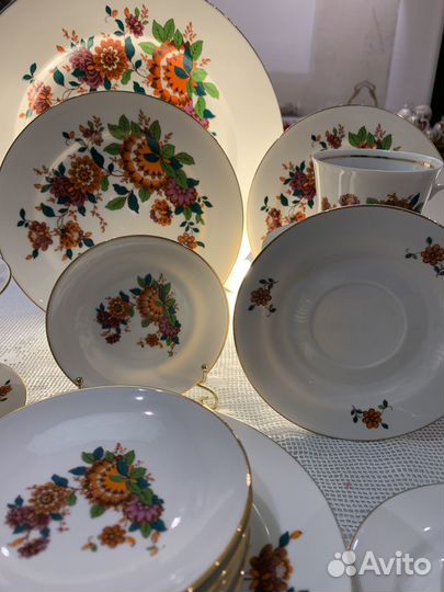 Фарфор Гдр. немецкий чайный сервиз