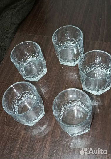 Хрустальные стаканы 3 шт, стаканы для виски 5 шт