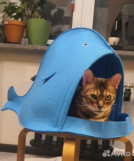 Лежак фетр для кошек Кит