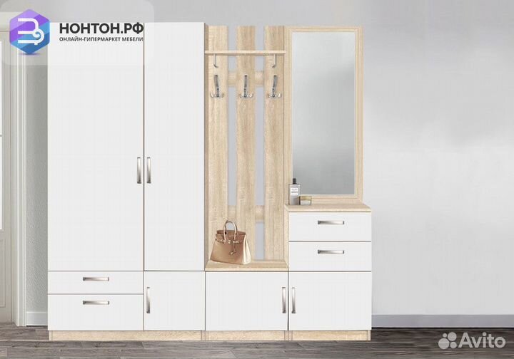 Прихожая Сонома №1 дуб сонома / белая