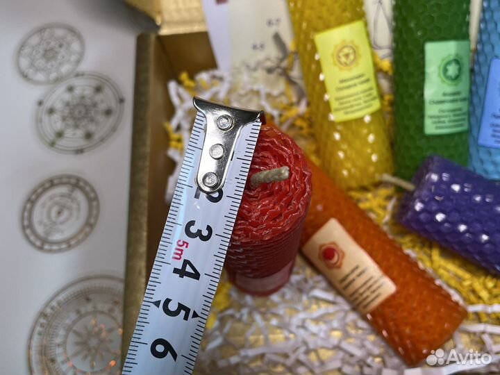 Чакровый набор из 7 свечей с травами в коробке