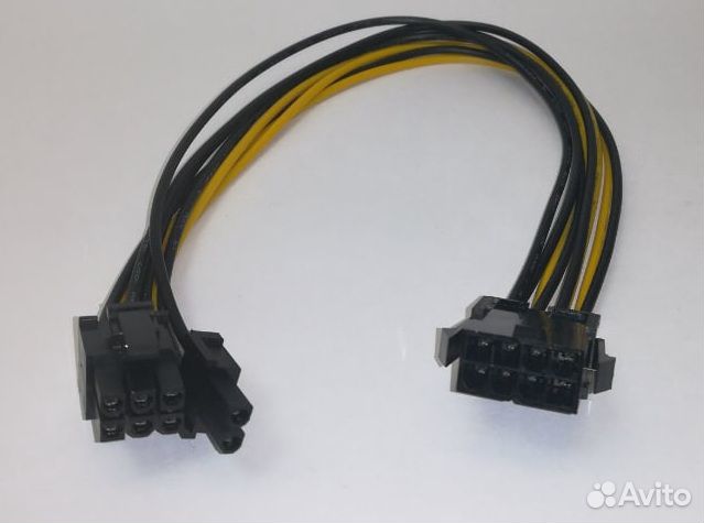 Удлинитель питания видеокарты 6/8pin, длина 30см