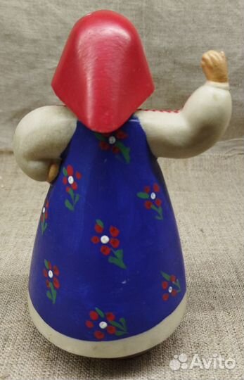 Кукла качалка болванчик. Дeвочка 12,5см СССР