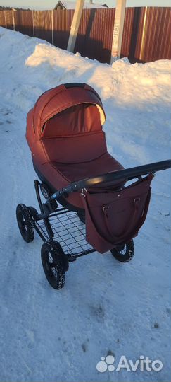 Коляска 2в1 Aroteam Cocoline Prima 07 Бордовая кож