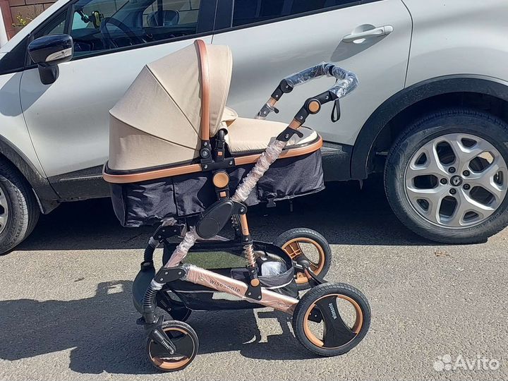 Коляска 2в1 трансформер Новая (Бежевый)