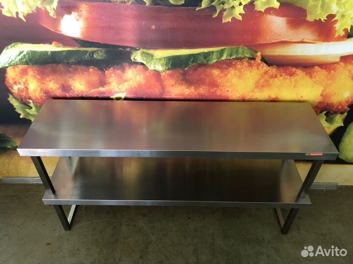 Полка настольная из нержавеющей стали 150*40 см